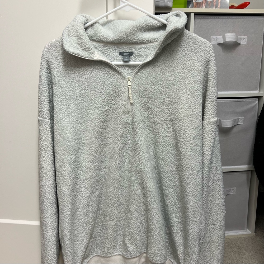 White fuzzy sweatshirt